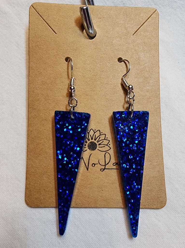blue dangle earrings