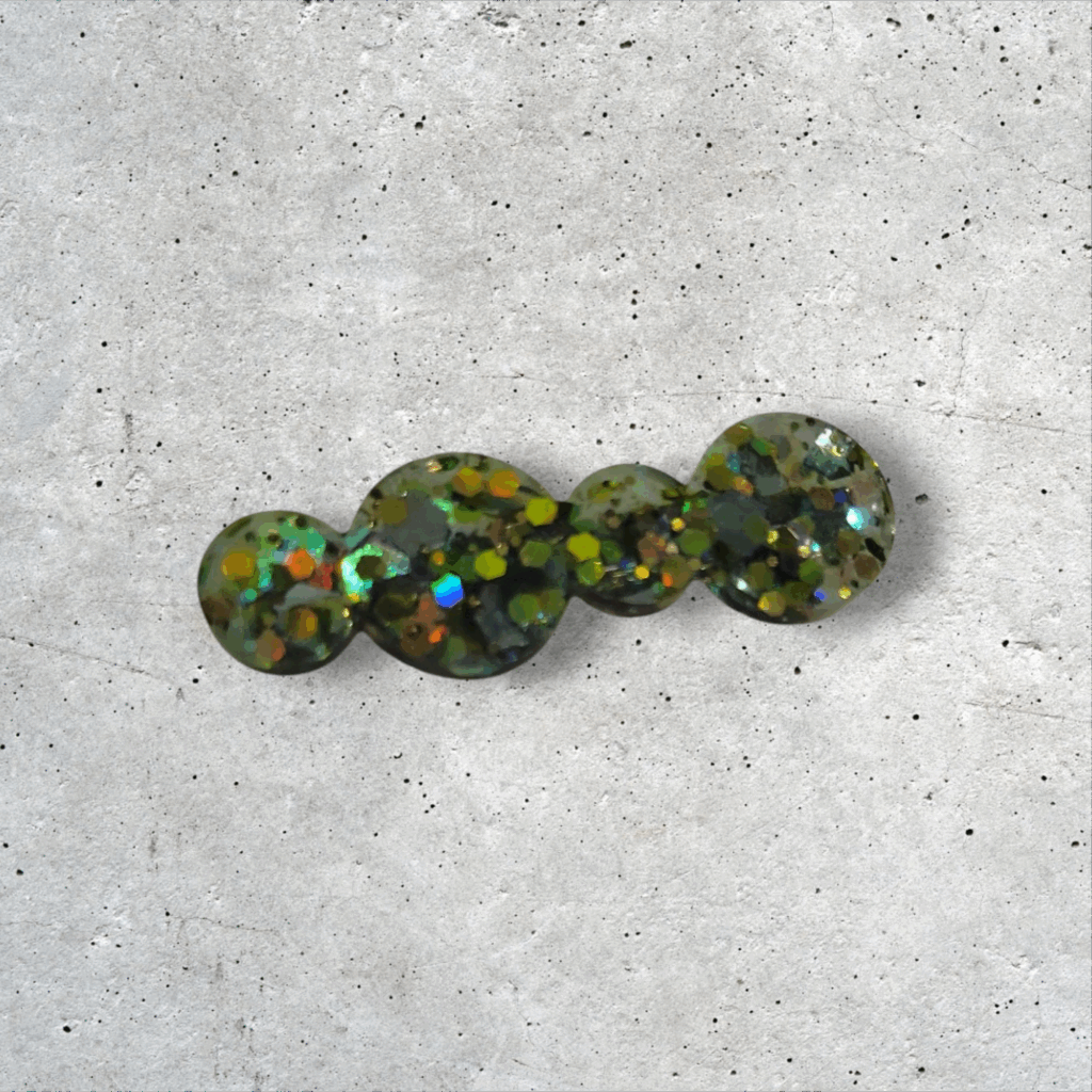 Blue Circles Barrette